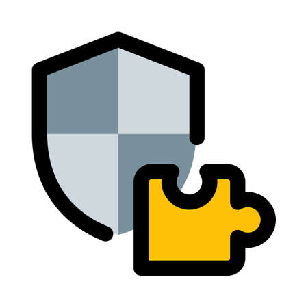 Puzzle gaming with antivirus defensive program layoutのイラスト素材