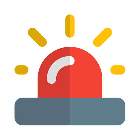 Security alarm with a lightning bulb alertのイラスト素材