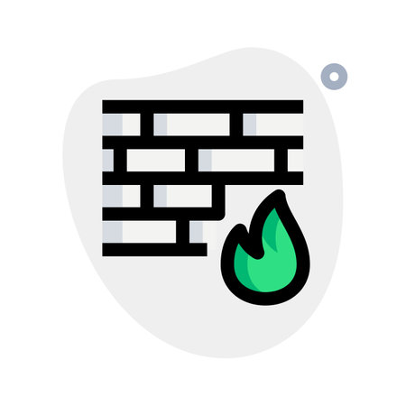 Firewall security with added security layer ,,protection,のイラスト素材