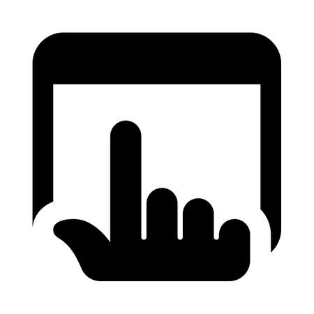 Touch enabled screen for web page accessのイラスト素材