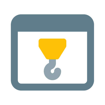 Website with industrial construction portal - lifting craneのイラスト素材