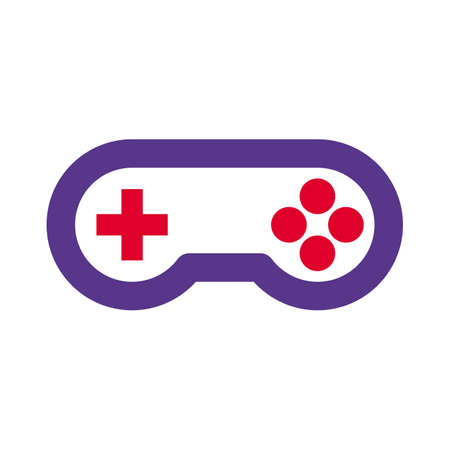 Simple game controller with buttons for actionsのイラスト素材