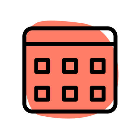 Web application installed on a browser in a grid format viewのイラスト素材