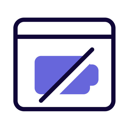 Low power battery indication while using web browser on laptopのイラスト素材