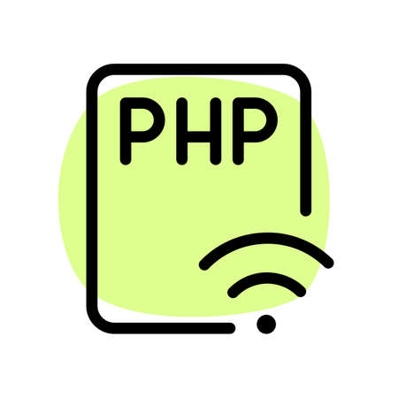 php file shared online on wireless serverのイラスト素材