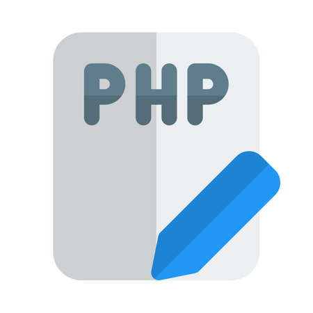 php file editable isolated on white backgroundのイラスト素材