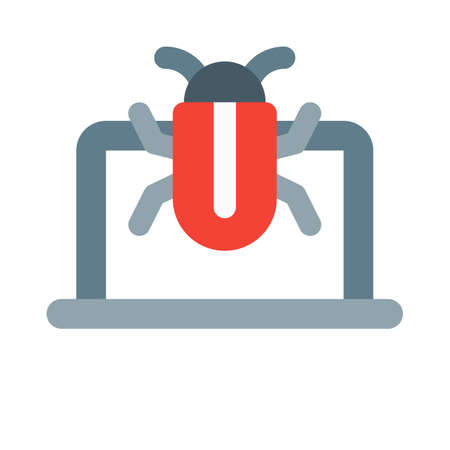 Software bug on a laptop computer systemのイラスト素材