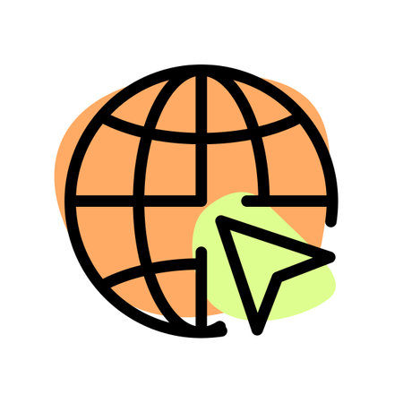 World wide content clicks tracker online isolated on a white backgroundのイラスト素材