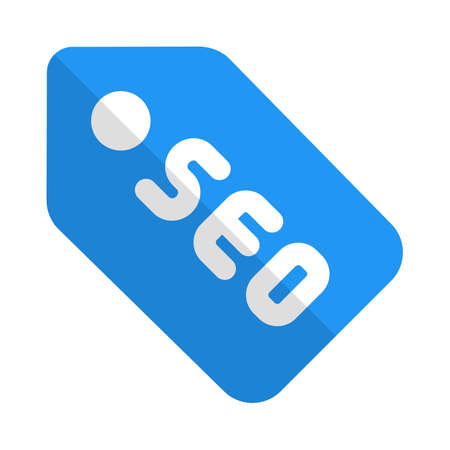 Seo lable with price tag isolated on a white backgroundのイラスト素材