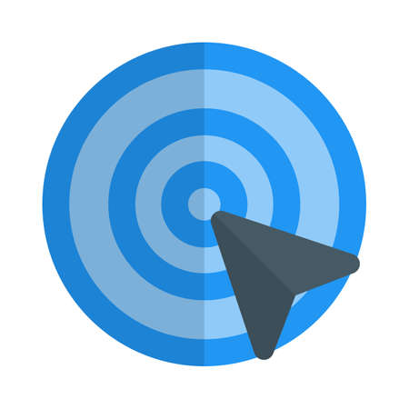 Click on the target isolated on a white backgroundのイラスト素材