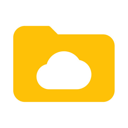 Folder on a cloud server with online contentのイラスト素材