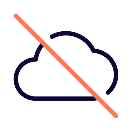 Cloud computing server offline isolated on a white backgoundのイラスト素材