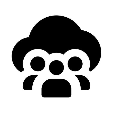 Employee board cloud network meeting session layoutのイラスト素材