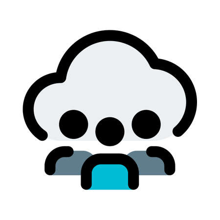 Employee board cloud network meeting session layoutのイラスト素材