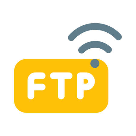 Wireless device for file transfer isolated on white backgroundのイラスト素材