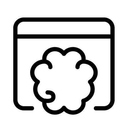 Browser with brainstorming mind isolated on white backgroundのイラスト素材