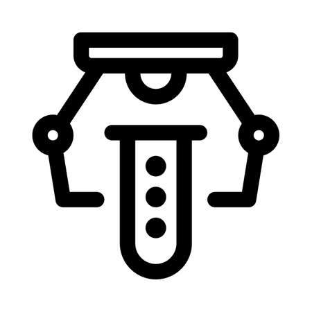 Robotic technology for labs isolated on a white backgroundのイラスト素材