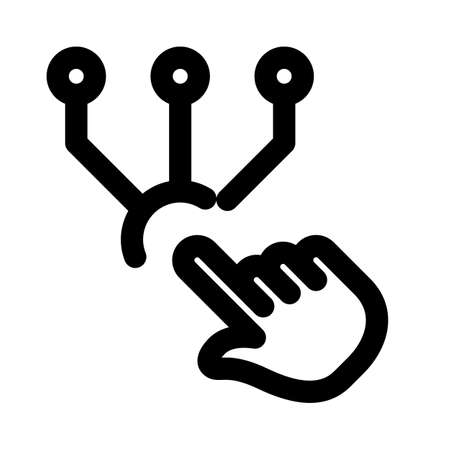 Integrated Technology connected for multiple nodes with touch screenのイラスト素材