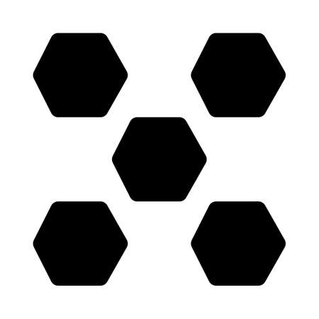 Photovoltaic panel wall panel in a hexagonal shape isolated on a white backgroundのイラスト素材