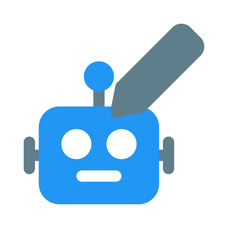 Robot settings to enhance artificial intelligence isolated on a white backgroundのイラスト素材