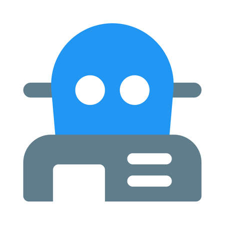Modern robotic design isolated on a white backgroundのイラスト素材