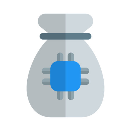 Microprocessor under sack , concept of expensive component.