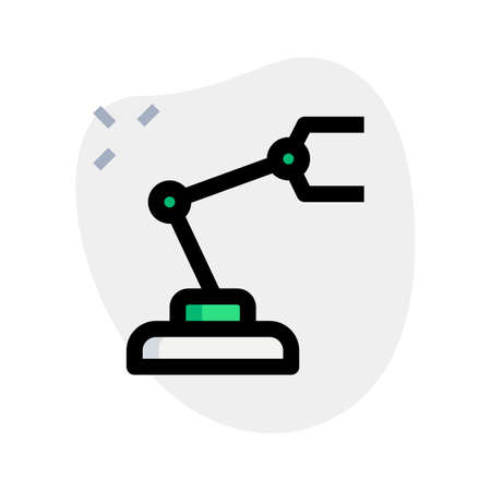 Robotic hand for industrial uses isolated on a white backgroundのイラスト素材