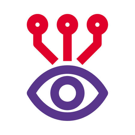 Live integration with multiple nodes connected isolated on a white backgroundのイラスト素材