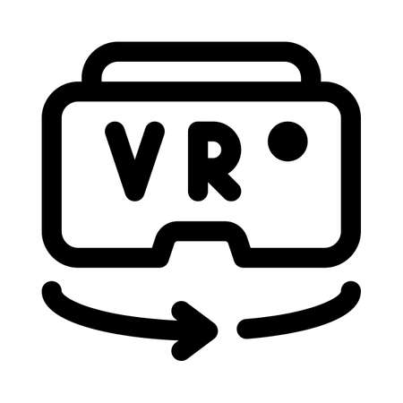 Virtual reality headset with three-dimensional 360 degree immersive display experienceのイラスト素材