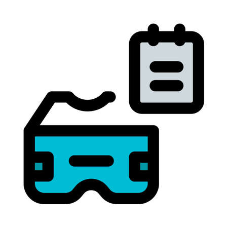 Virtual reality with instruction notes isolated on white backgroundのイラスト素材