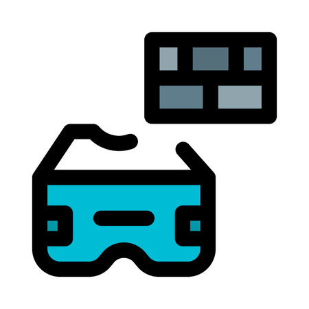 VR headset with Firewall protection isolated on a white background