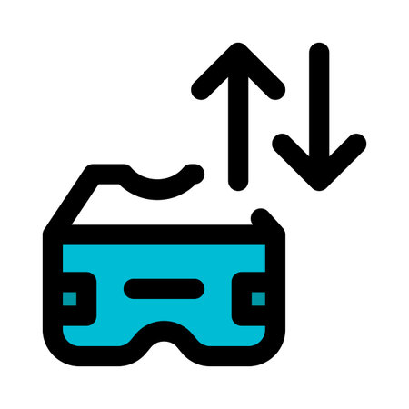 up and down link of a virtual reality headset