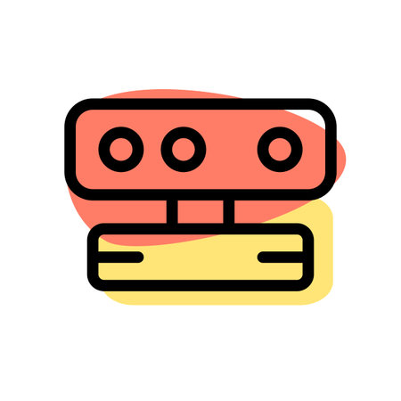 Body scanner camera with triple lens isolated on a white backgroundのイラスト素材