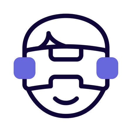 Kid playing games on a virtual reality headsetのイラスト素材