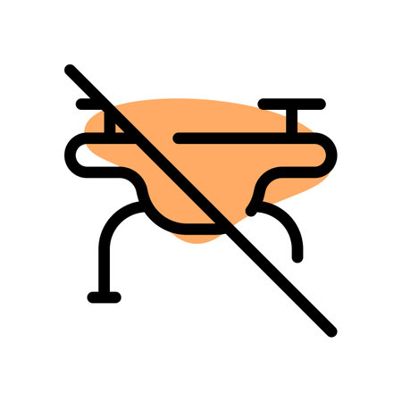 No fly zone for areal Drone isolated on a white backgroundのイラスト素材