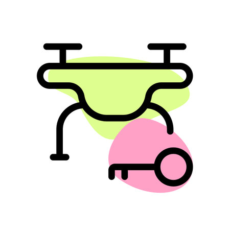 Key to unlock the drone with the child lock functionのイラスト素材