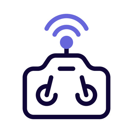 Wireless controller for flying unmanned automatic droneのイラスト素材