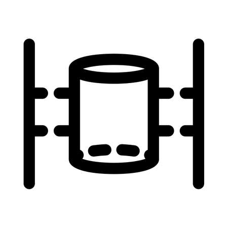 Three dimensional cylinder shape scanner isolated on a white backgroundのイラスト素材