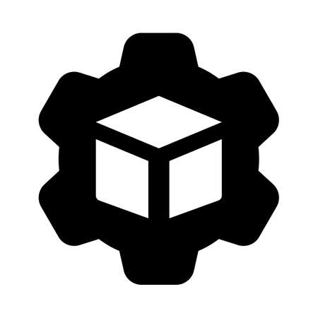 Program setting for 3D graphics design isolated on a white backgroundのイラスト素材