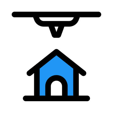 3D painting nozzle tip forming a house shape prototypeのイラスト素材