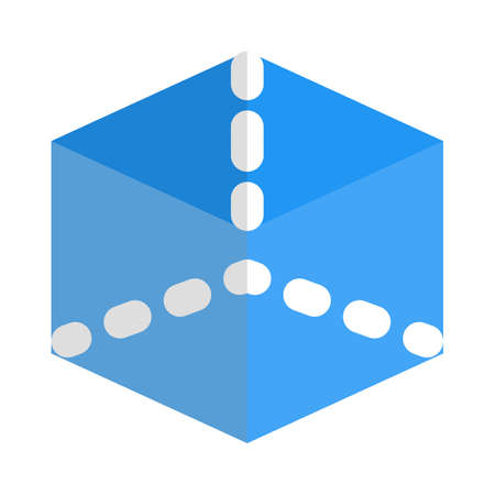 Geometrical shape of third dimension cube verticesのイラスト素材