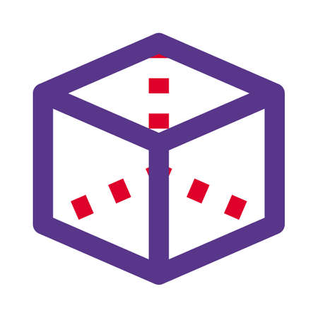 Geometrical shape of third dimension cube verticesのイラスト素材