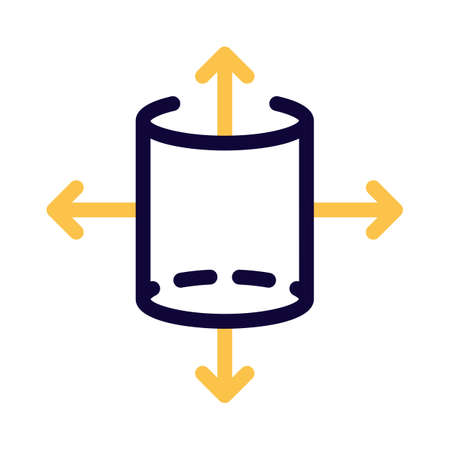 Digital three-dimensional prototype cylinder framework design layoutのイラスト素材