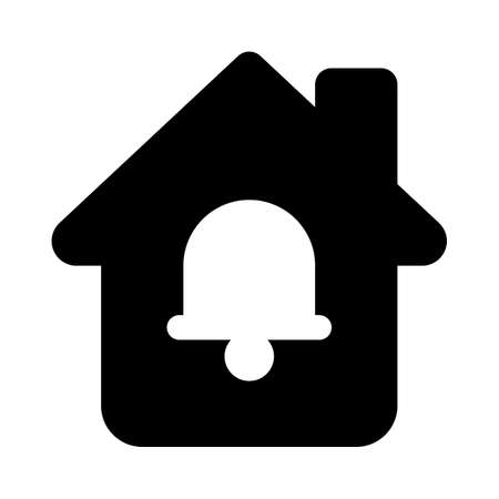 Notification of any smart home function alert bell logotypeのイラスト素材