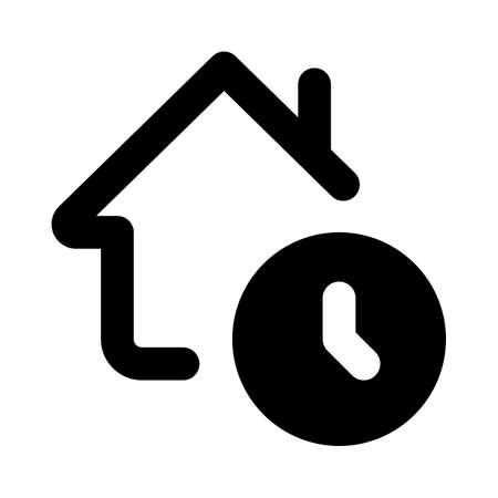 Maintenance house timer isolated on a white backgroundのイラスト素材