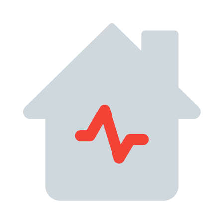 Fluctuating line chart of a real estate businessのイラスト素材