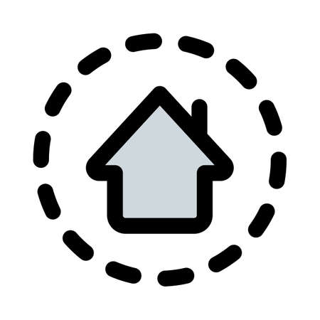 Smart home for sale with modern alteration isolated on a white backgroundのイラスト素材