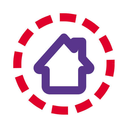 Smart home for sale with modern alteration isolated on a white backgroundのイラスト素材