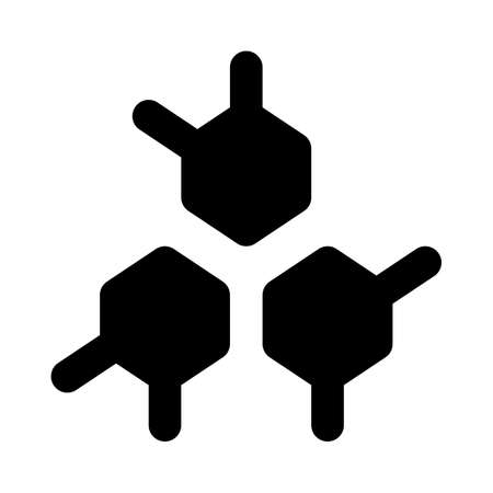 Atomic cell reaction pattern isolated on a white backgroundのイラスト素材