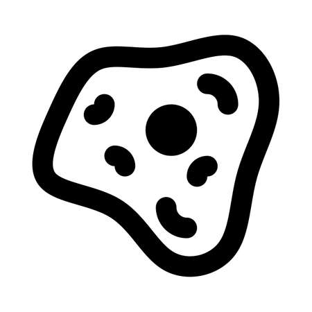 Microscopic view of a bacteria isolated on a white backgroundのイラスト素材